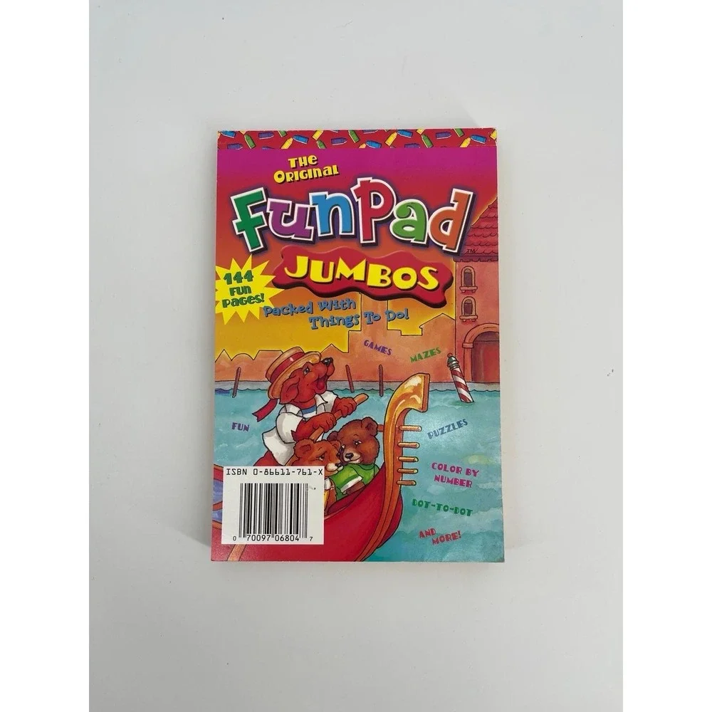 Vintage FunPad Jumbos Activity Book Kids Coloring Puzzle 144 Pages‎ Canada
